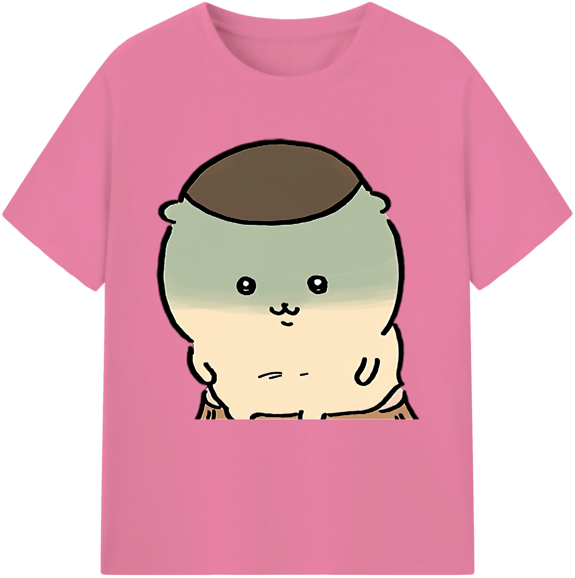 （画像用） ちいかわ くりまんじゅう Chii-kawa kuri manjū 綿100％半袖Tシャツ（フロントプリント）